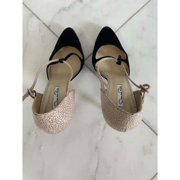 Oscar De La Renta Color block Beige And Black Heels Women’s EU 40 Or US 9-9.5 - Picture 6 of 11